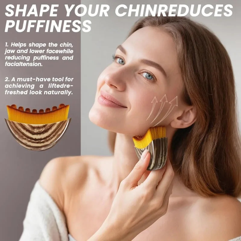 New Lymphatic Contour Face Brush, Lymphatic Drainage Massager for Face,Ergonomically Designed to Fit the Skin Precisely and Reli