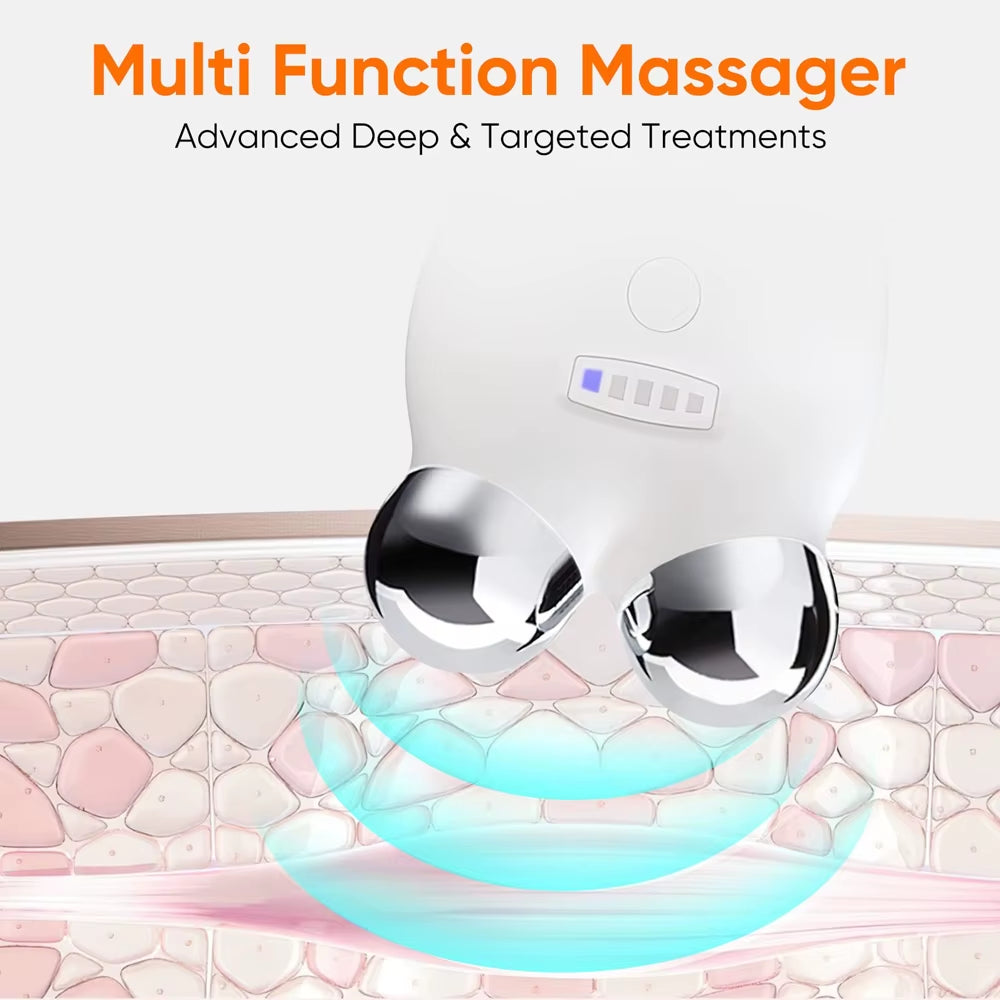 EMS Face Roller Microcurrent Face Lift Double Chin Remover Jaw Line V Shape Facial Lifting Device