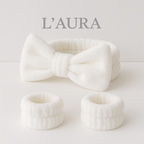 L´aura Face Wash Wristbands & Headband Set