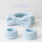 L´aura Face Wash Wristbands & Headband Set