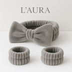 L´aura Face Wash Wristbands & Headband Set